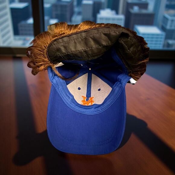 Geico NY Mets Jacob DeGrom Hair Adjustable Back Hat Citi Field 1st 15,000 SGA - Picture 6 of 7